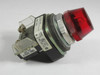 Allen-Bradley 800T-Q10R Series N Full-Voltage Pilot Light 120V Red Lens USED