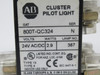 Allen-Bradley 800T-QC324 Cluster Pilot Light Module Ser. N 24VAC/DC NO BULB USED