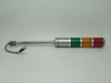 Sasaki ST-V Patlite Stack Signal Tower RED/AMBER/GREEN 24VAC/DC 9" Cable USED