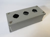 BEL 3PB Push Button Enclosure 3-Hole 8" L x 3.25" W x 2.75" T SHELF WEAR NOP