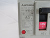 Mitsubishi NF63-CV3P60A Circuit Breaker 60A 600V 3-Pole MISSING SCREWS USED