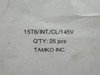 Tamko 15T6/INT./CL/145V Incandescent Tubular Bulb 145V 15W Lot of 8 BOX DMG NEW