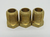Parker 209P-4-2 Brass Hex Bushing 1/4" Male NPT x 1/8" Female NPT Lot of 3 NOP