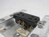 Leviton 5325-E Duplex Receptacle 15A 125V Black w/ NEPCO 500 Wall Plate USED