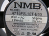 NMB Minebea 4715FS-12T-B50 Axial Fan 115V 50/60Hz .21/.19A SHELF WEAR USED