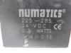 Numatics 225-285 Solenoid Coil 24VDC 6.3W SHELF WEAR USED