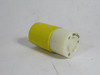 Hubbell 2623 Twist Lock Connector 30A 250V 2Pole 3Wire WHITE/YELLOW USED