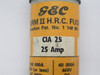 GEC CIA-25 Closed Hole Bolt On HRC Fuse 25A 660VAC 460VDC 60Hz USED