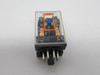 Omron MK2P-S-DC12 Plug-In Relay 12VDC 10A 8-Pin w/ Push-To-Test Button USED