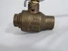 Boshart 082WD-NL-1/2 Non-Threaded 1/2" Ball Valve 600PSI Female Brass USED