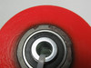Generic Red Caster Wheel 4" OD 1/2" ID 2-1/8" W C/W 6203RS Bearing USED