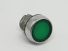 Allen-Bradley 800FM-LF3 Illum 22mm Metal Push Button Green Lens *No Nut* USED
