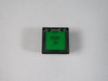IDEC LW7GL-M1-G Green Square Push Button Operator w/ Guard "READY ON" USED