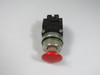 General Electric CR104A8123 Red Mushroom Push Button 1NO/1NC USED