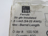 ITC 100.508 White Single Insulated Ferrule 0.5mm2 Lot of 215 *Damaged Case* NEW