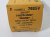 Hubbell 7485V Midget Twist-Lock Dead Front Plug 15A 125/250VAC 3W 3P ! NEW !