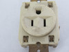 Hubbell 5261I Straight Blade Ivory Receptacle 15A 125V 3W 2P USED