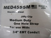 Minerallac MED45SSM Medium Duty Jiffy Clip 1 Hole Strap 3/4"EMT Lot of 4 NWB