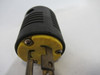 Pass & Seymour L5-15P Black & Yellow Turnlok Plug 15A 125V 2P 3W USED