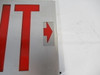 Generic EXIT Sign w/Red Backing & Movable Arrow 12-3/16"Lx7"Wx3/8"W USED