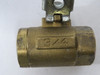 Parker XV500P-12 Ball Valve 3/4"NPT 600WOG USED