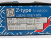 Critchley 06161808 Grey Cable Marker #8 Z11 Straight Cut 800-Pack  NEW