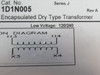 Siemens 1D1N005 Encapsulated Transformer 5000VA Pri: 240x480V BENT FRAME USED