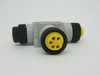 Lumberg Automation 0906-UTP-301 Splitter/T-Connector 7/8" Male 7/8" Female USED