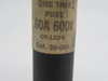 Appleton Electric 36-060 One-Time Fuse 60A 600V USED