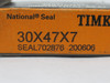 Timken 30X47X7 National Oil Seal 47mm OD 30mm ID 7mm W SHELF WEAR NEW