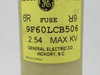 General Electric 9F60LCB506 Motor Starter Fuse 6R 170A 2.54kV USED