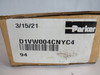 Parker D1VW004CNYC4-94 Directional Control Valve 120V 60Hz 0.60A BOX DAMAGE NEW