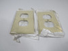 Leviton 80703-I 1-Gang Ivory Duplex Receptacle Wallplate Lot of 2 NWB
