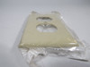 Leviton 80703-I 1-Gang Ivory Duplex Receptacle Wallplate Lot of 2 NWB