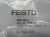 Festo 193973 GRO-QS-6 Throttle Flow Control Valve 6mm Tube 245l/min 0-10 bar NWB
