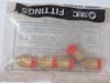SMC KQH07-32 Male Brass Connector 1/4"Tube OD 10-32 UNF Lot of 5 SHELF WEAR