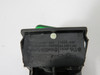 Generic 1835 Green Illuminated Rocker Switch DPST OFF-ON 6/10(4)A 250VAC USED