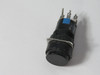 Idec AB6M-A2P-B Black Maintained Non-Illuminated Push Button 18mm DPDT USED