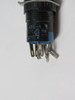 Idec AB6M-A2P-B Black Maintained Non-Illuminated Push Button 18mm DPDT USED