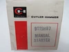 Cutler-Hammer 9115H87A Manual Starter 3Ph 1-1/2HP 125V 2HP 250-600V BOX DMG NEW