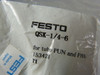 Festo QSK-1/4-6 153421 Push-In Self-Sealing Fitting ! NEW !