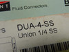 Generant DUA-4-SS Union Straight Fitting 1/4" Tube ! NEW !