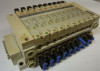 SMC VV5Q21-10C6FS1-N Manifold Plug In USED