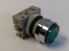 IDEC APW199G120 Full Voltage Pilot Light Assembly Green Lens 120V USED