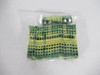 WAGO 281-657 4-Conductor Terminal Block 4mm Green/Yellow Lot of 20 USED