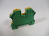 Weidmuller WPE-10 Terminal Block Lot of 20 GREEN & YELLOW USED