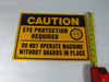 Generic 14"X10" EYE PROT Caution Eye Protection Required USED