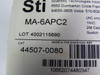Sti 44507-0080 Safety Interlock Switch MA-6APC2 2Amp 230VAC ! NEW !