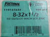 Fastenal 110161633 Round Machine Screw 8-32x1-1/2" 100pcs  NEW