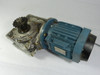 ABB 1HP 1620RPM 360V TEFC 3Ph 2A 60Hz C/W/ Gearhead 24:1 Ratio USED